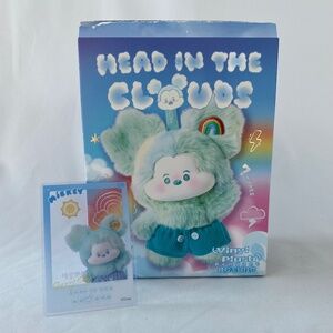 MINISO Blue Sunny Sky Mickey Head In The Clouds Vinyl Plush Pendant